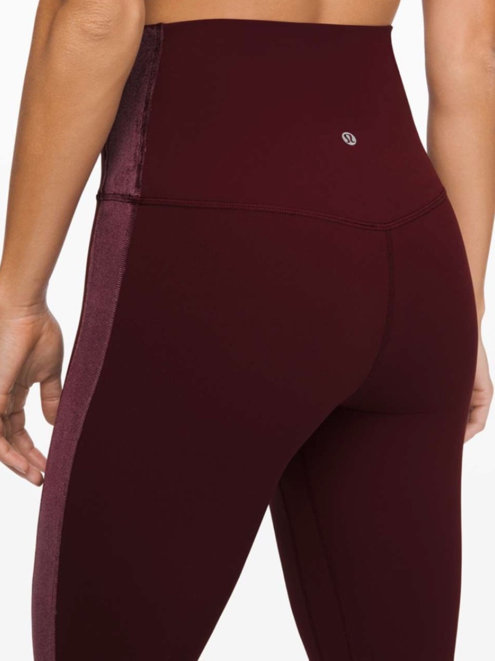 Lululemon Align Super High Rise Crop Velvet Garnet Size 4 - Picture 2 of 4